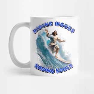 Jesus Surfing Mug